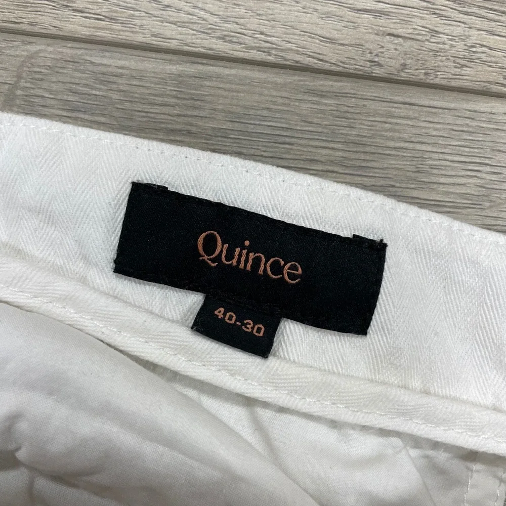 Quince European Linen Trousers Mens 40x30 Flax Tan Straight Leg Pants